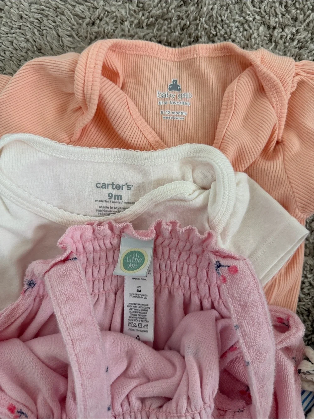 Baby Girl 7 Piece Clothing Bundle - Sizes 9-18 Mo